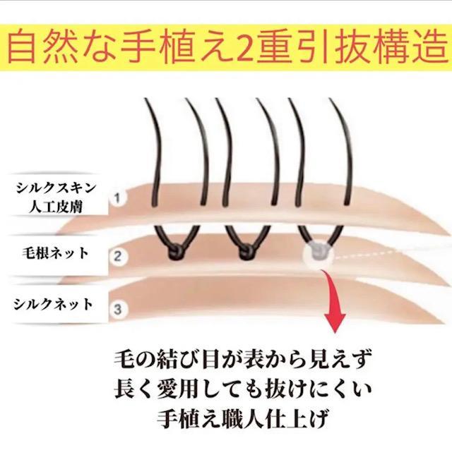 ❤ 人毛100％　ロング５０　フルウイッグ　 人工頭皮　ストレート　ブラウン❤