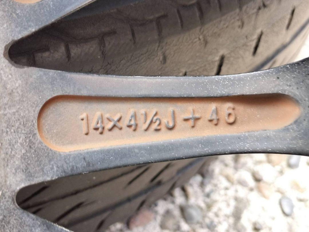 ※※　ぱん　※※レイズ　メッキホイール　タイヤ4本セット155/65R14
