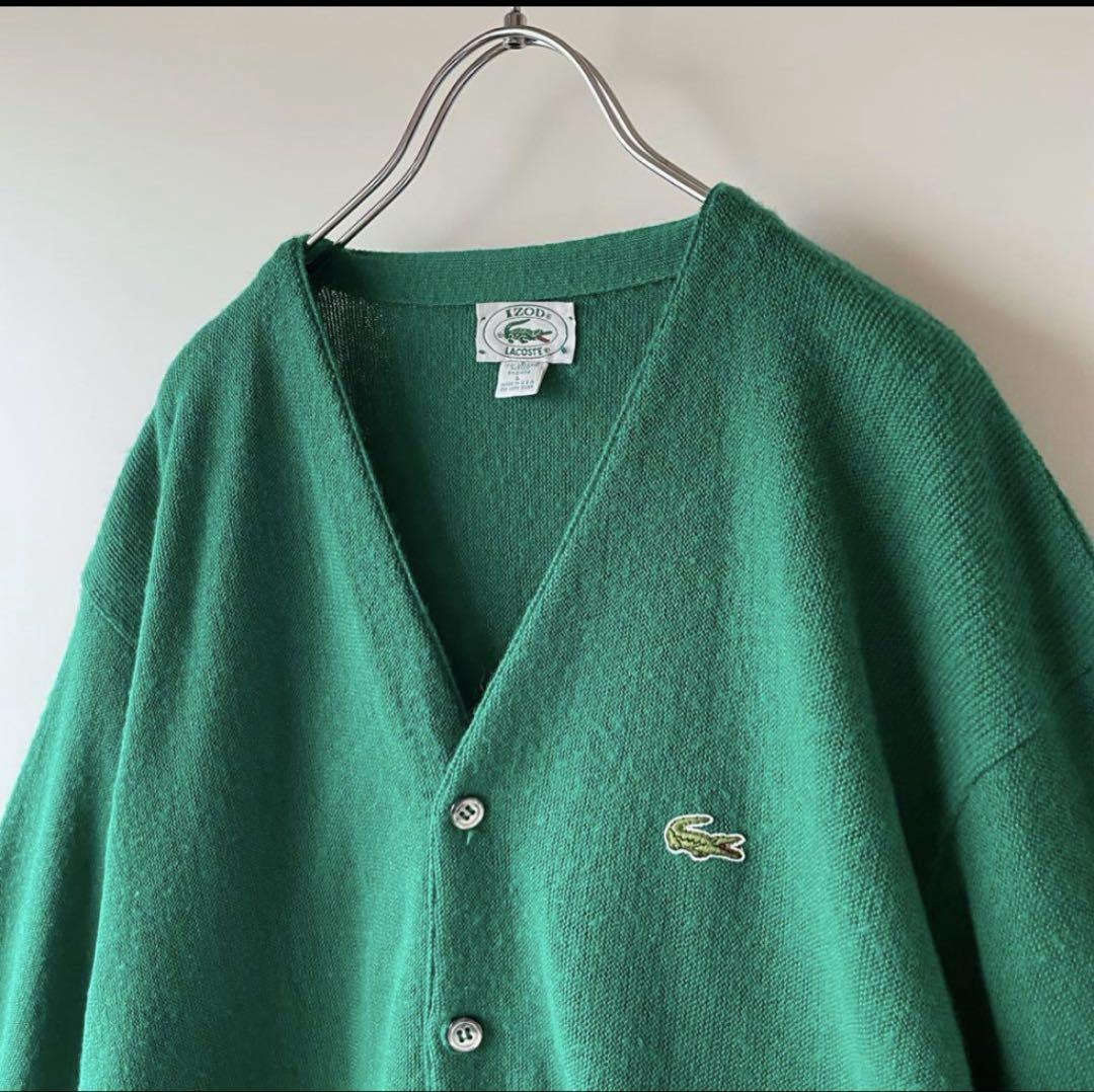 Lacoste ラコステ ニット カーディガン L グリーン 緑
