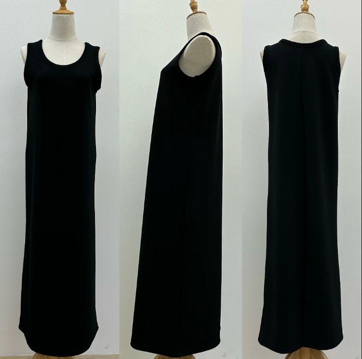 BLATE　伸縮性抜群とろみストレッチワンピース　black