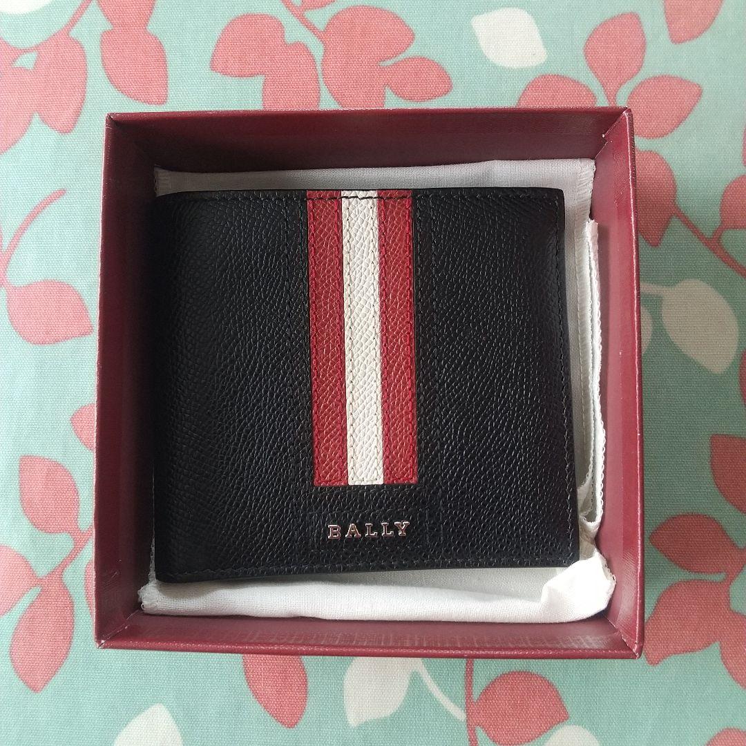 BALLY 二つ折り財布 ストライプデザイン