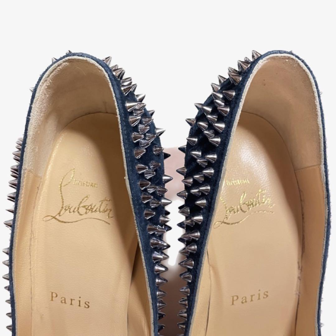 【美品】Christian Louboutin☆パンプス☆22cm☆ネイビー☆