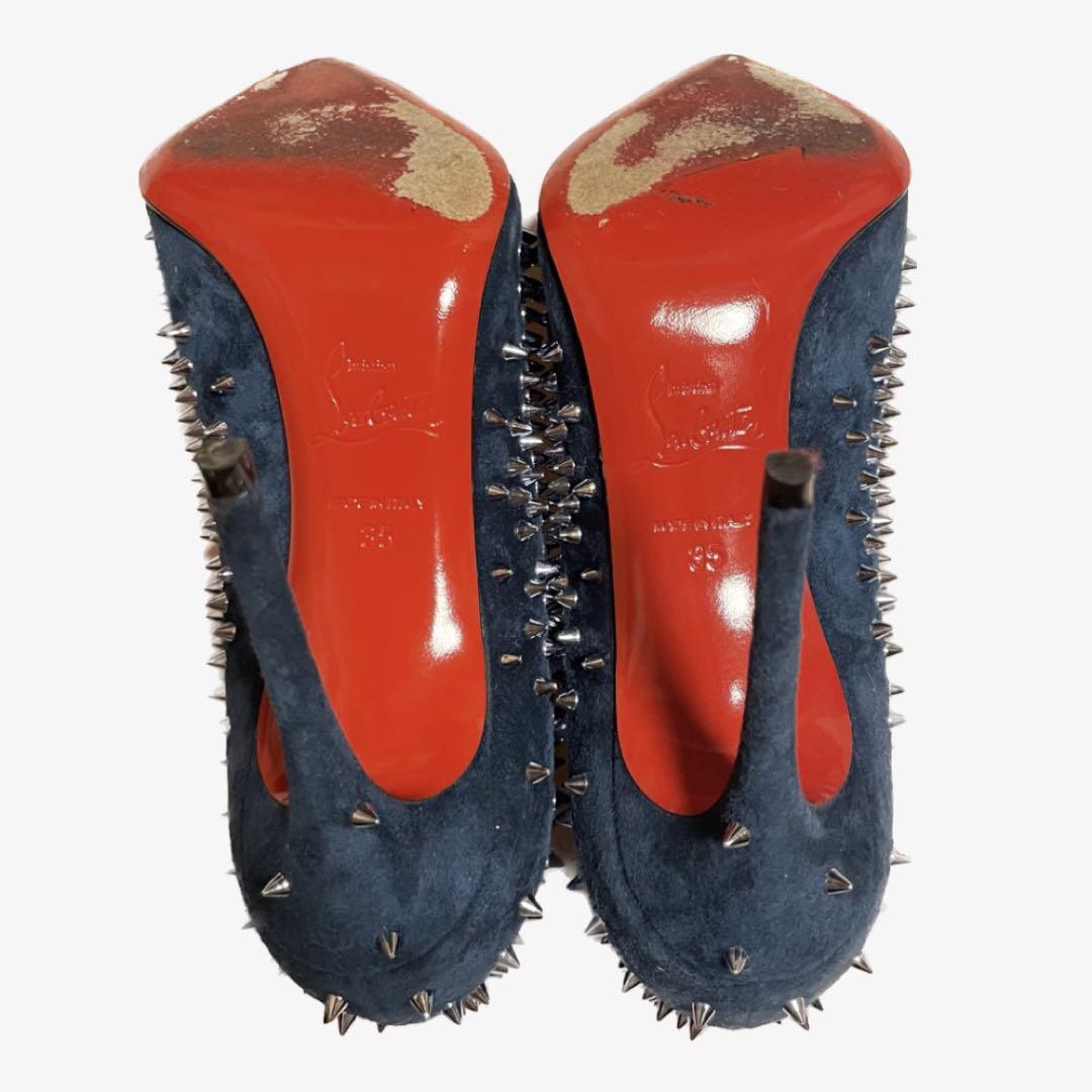 【美品】Christian Louboutin☆パンプス☆22cm☆ネイビー☆