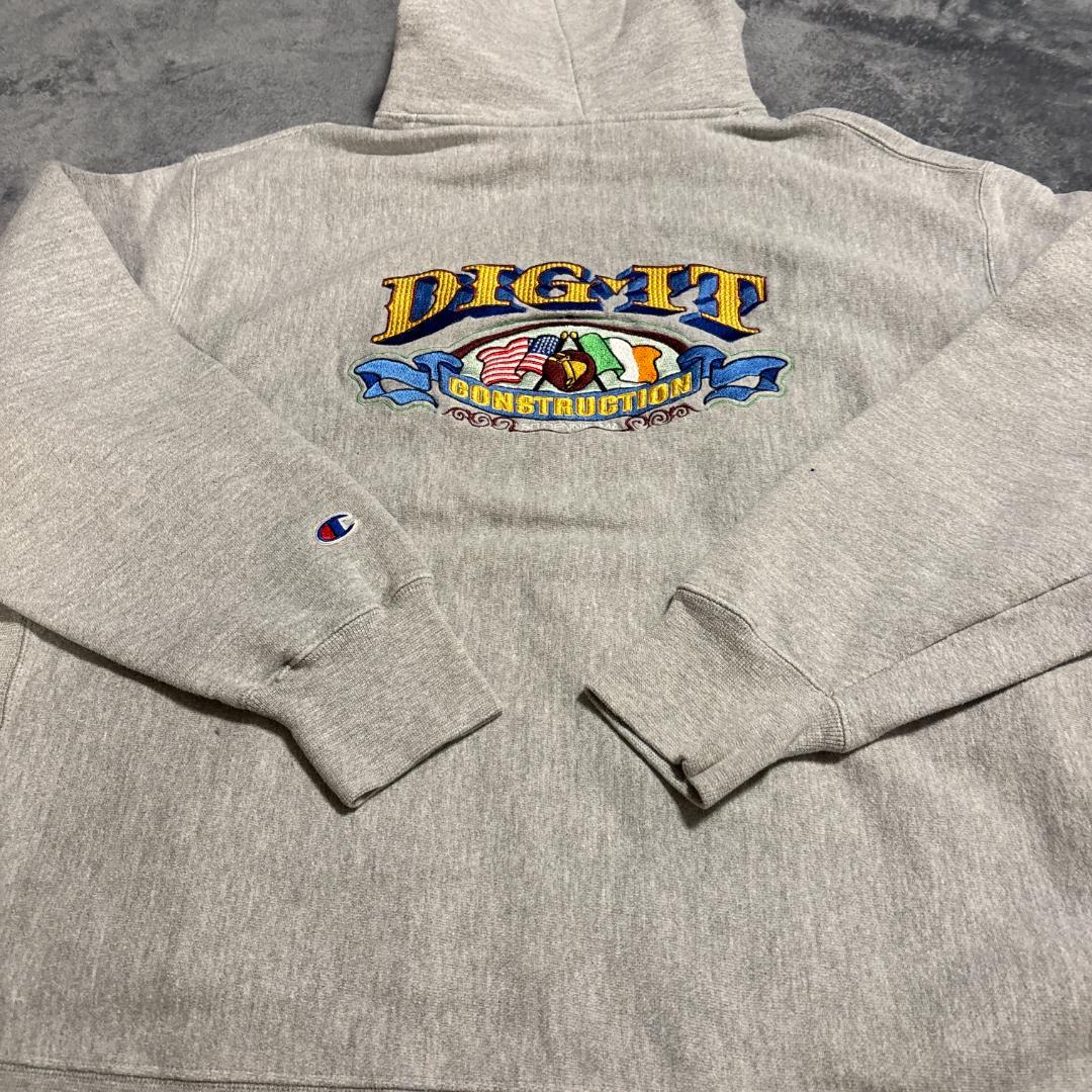 CHAMPION　リバースウィーブ　両面刺繍　フードパーカー　2XL