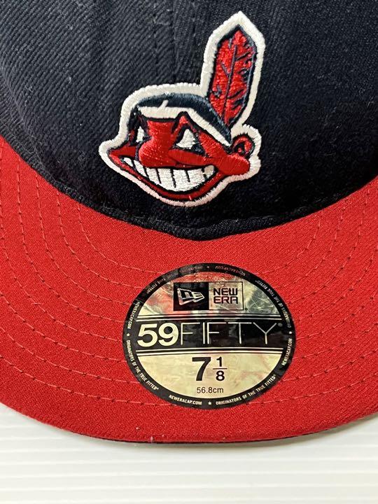 ニューエラ 59FIFTY インディアンズ 旧ロゴ Usa製 7 1/8 90s