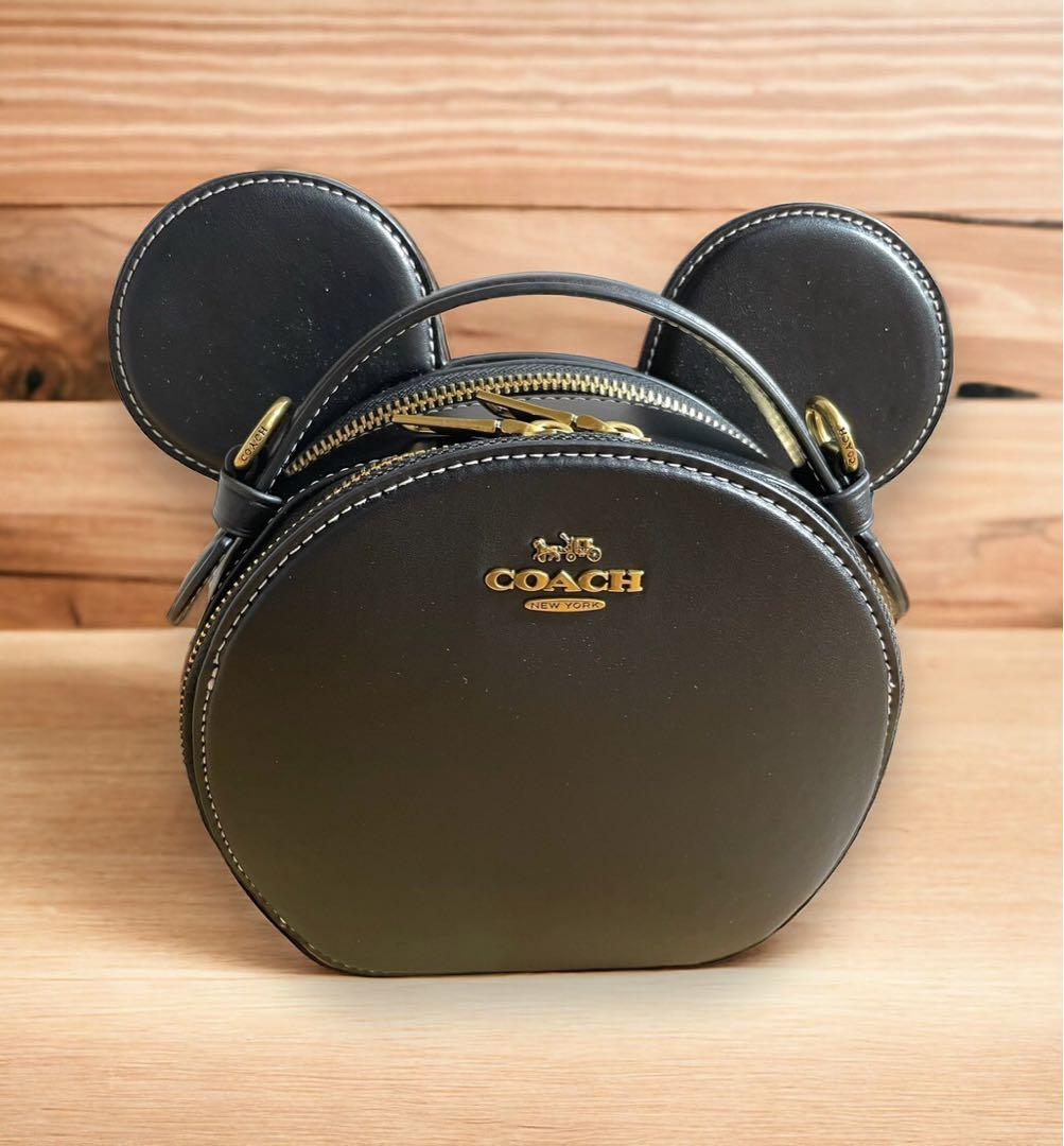 COACH  ミッキー　コラボ　ディズニー　ショルダー　レザー　未使用品