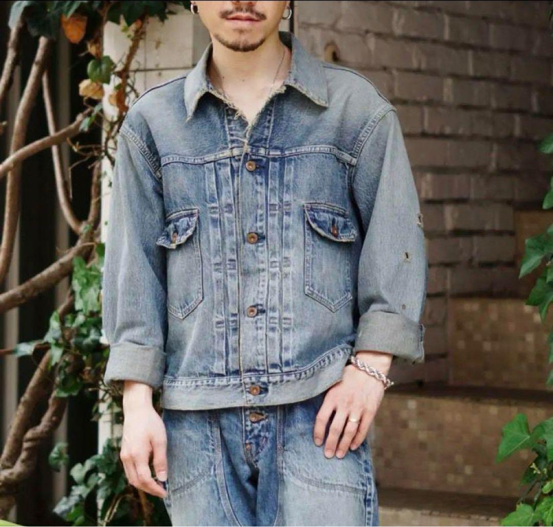 SUGARHILL×UNUSED 22SS FADED DENIM JACKET SUGARHILL×UNUSED 22SS FADED DENIM JACKET