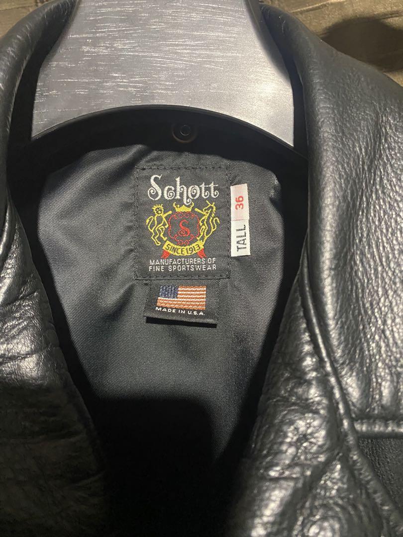 Schott 513USTブラック ダブルライダース 36 希少品　ワンスター