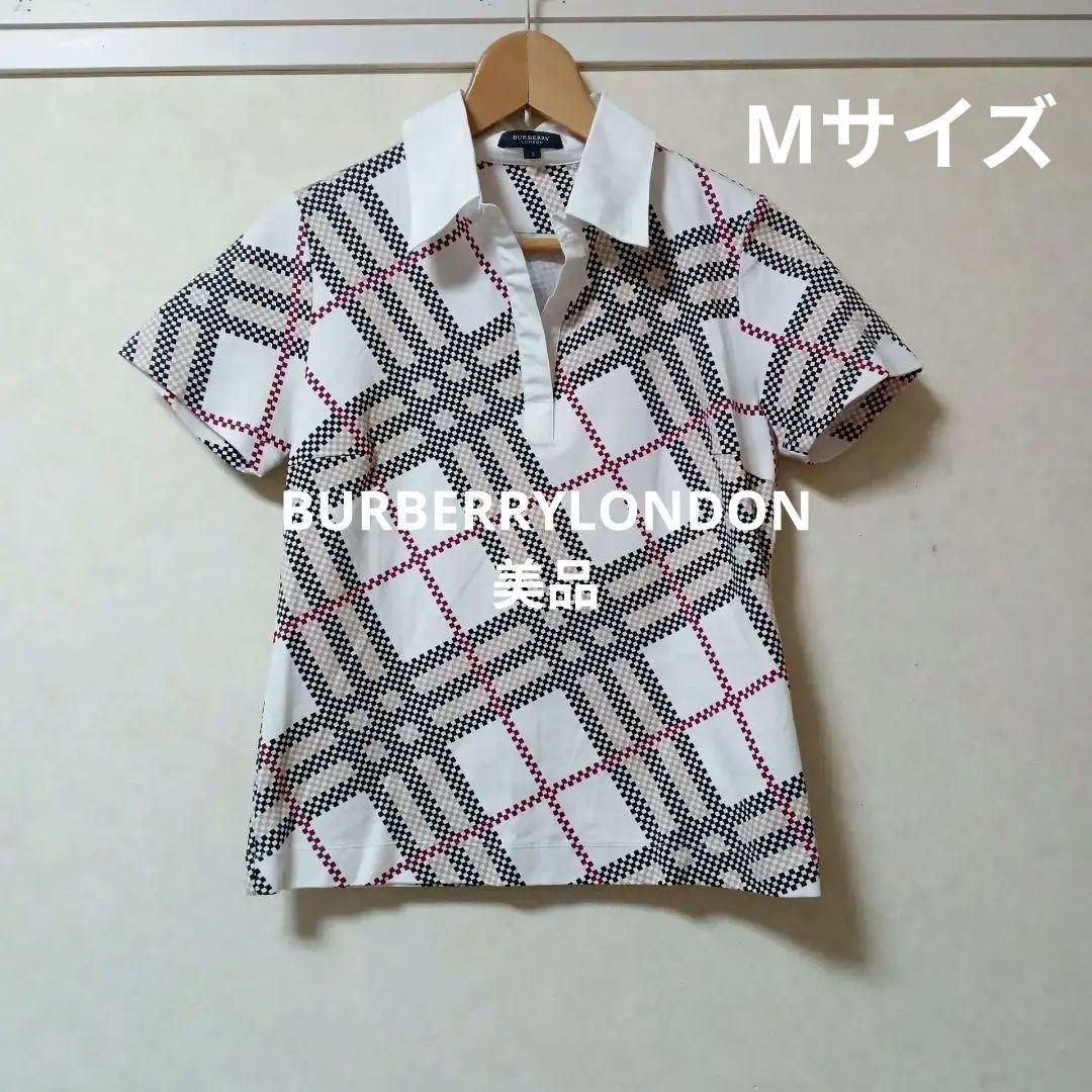 BURBERRYLONDON メガチェック柄ポロシャツ（М）