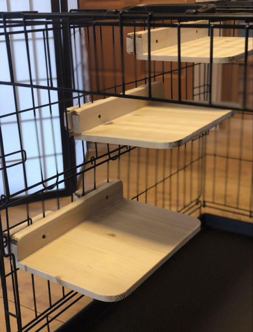 キャットケージステップ木製手作り