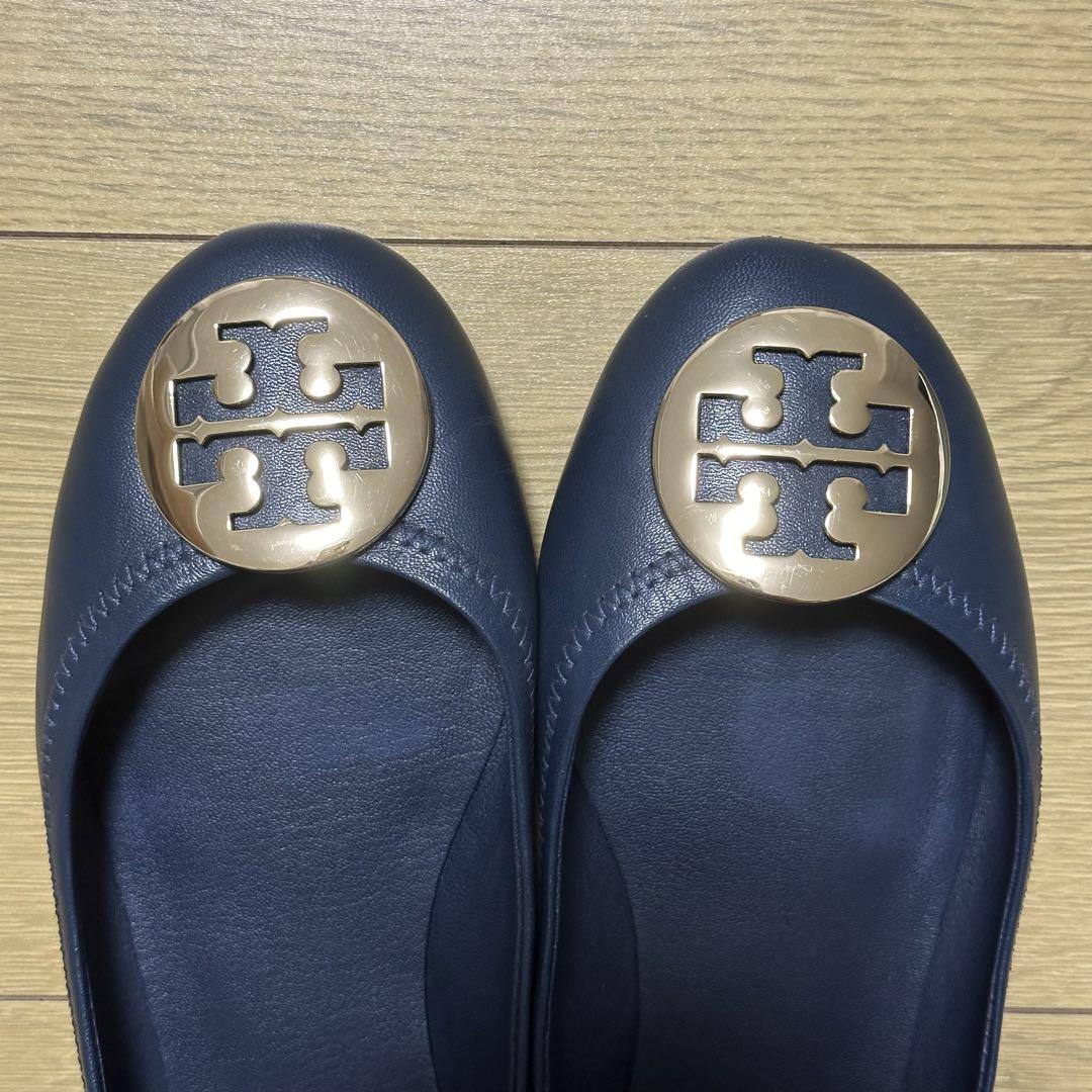 Tory Burch 靴 ネイビー フラットシューズ バレエシューズ