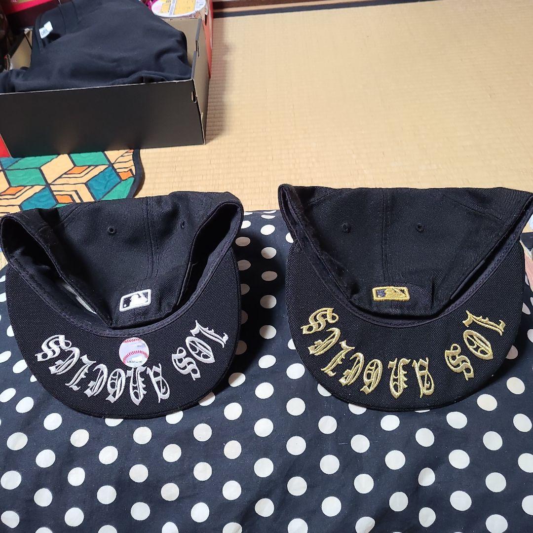 ニューエラ ドジャース 金・銀 7 5/8ツバ裏刺繍 おまけ付き