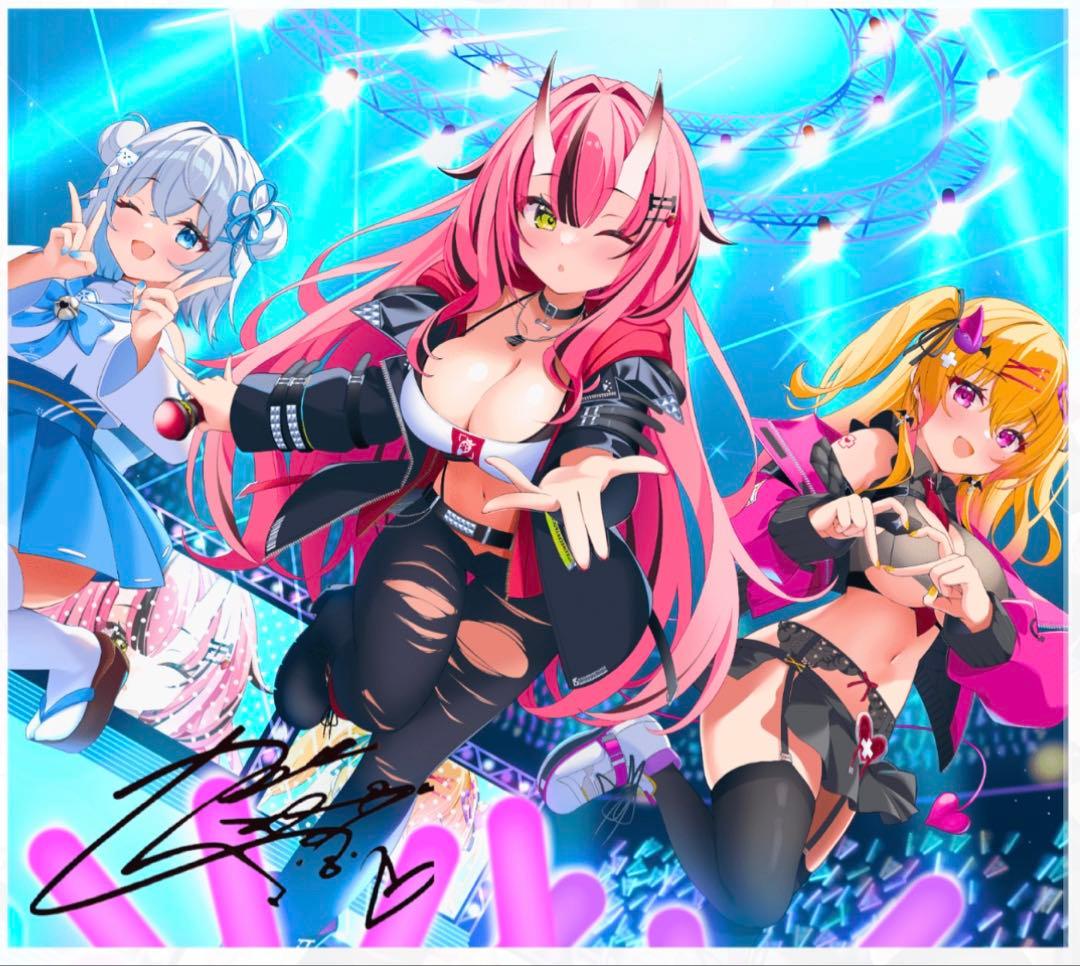 Vtuber「ぴありあ」　〜WEB限定〜 直筆サイン入り色紙、マウスパッドセット