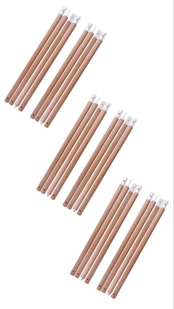 木目調アルミ製ポール 2組×3セット