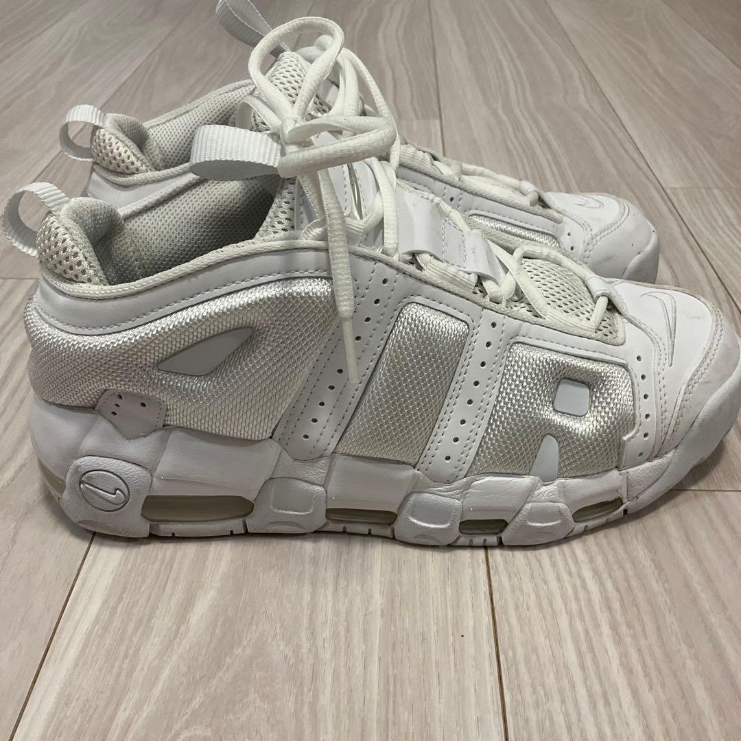 【一度履き】NIKE ナイキ モアアップテンポロー ホワイト 25.5cm 【一度履き】NIKE ナイキ モアアップテンポロー ホワイト 25.5cm