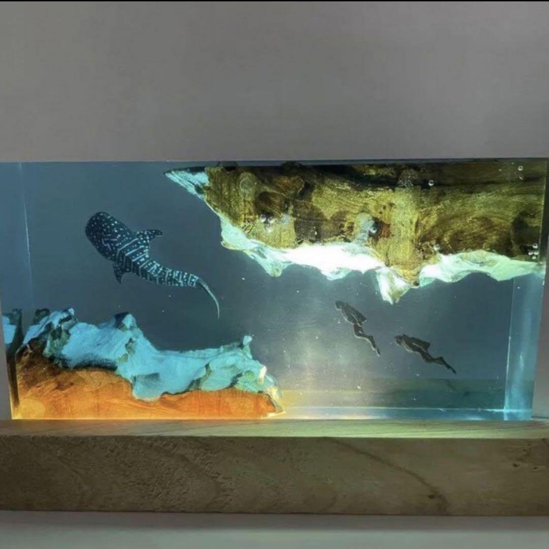 定番商品⭐︎青の癒し】海レジンアートオーシャンアートランプ