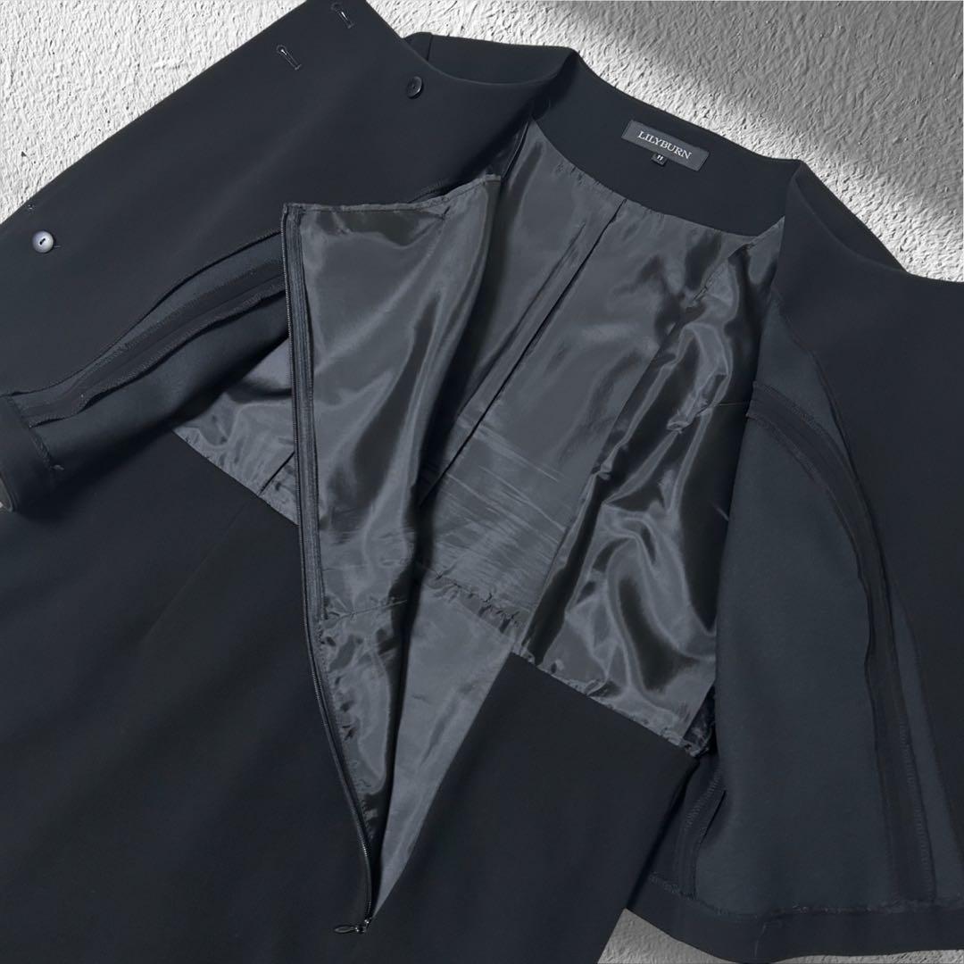 LILIYBURN 東京ソワール ブラックフォーマル ワンピース スーツ 11号