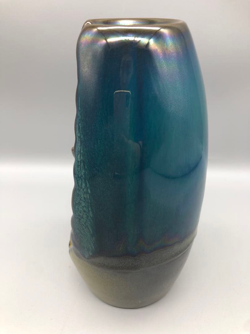 滝デザイン倒流香炉お香立て20cm陶器ビンテージターコイズブルー mdprevattcaulkingandwaterproofing.com