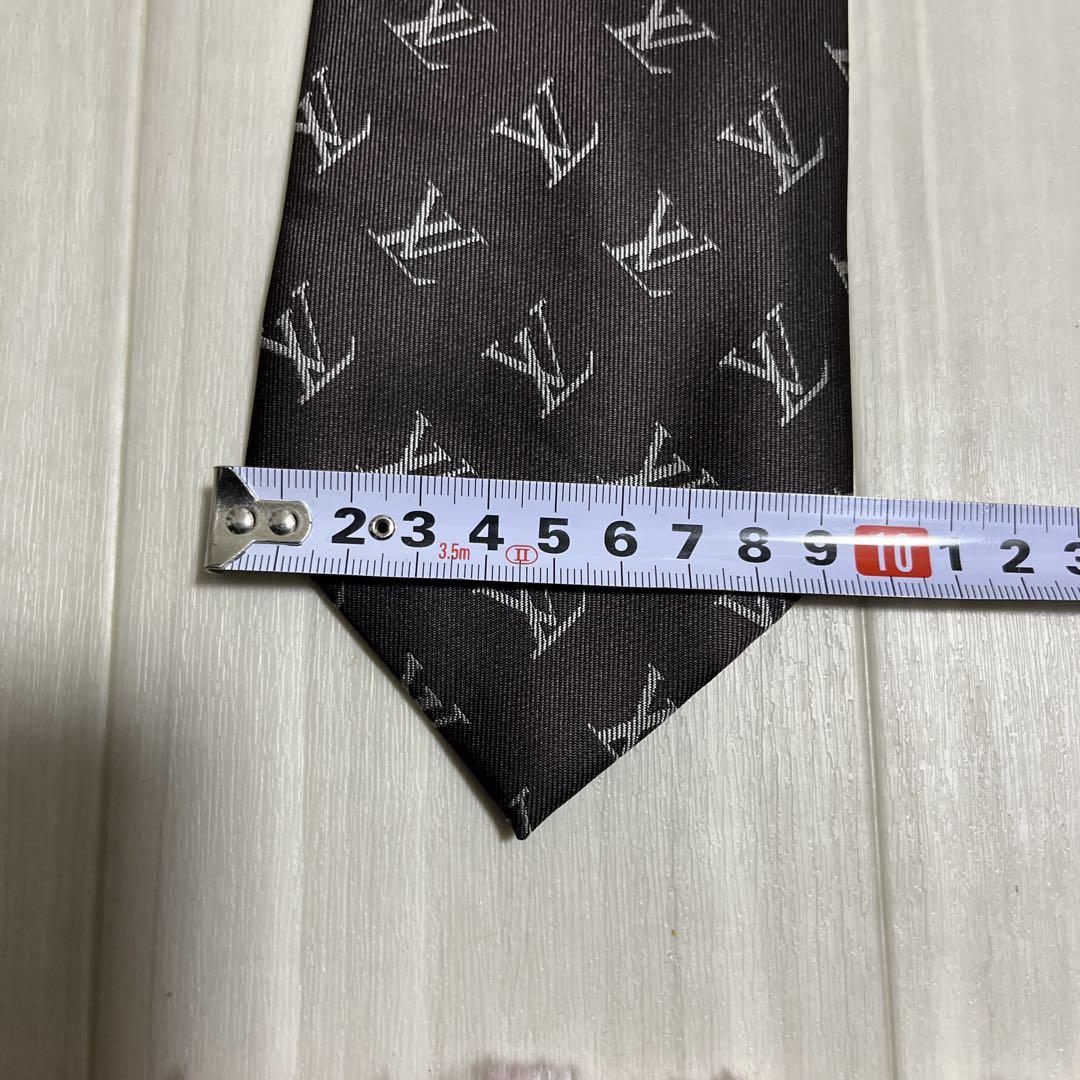 未使用LOUIS VUITTON ブラウンモノグラム ネクタイ