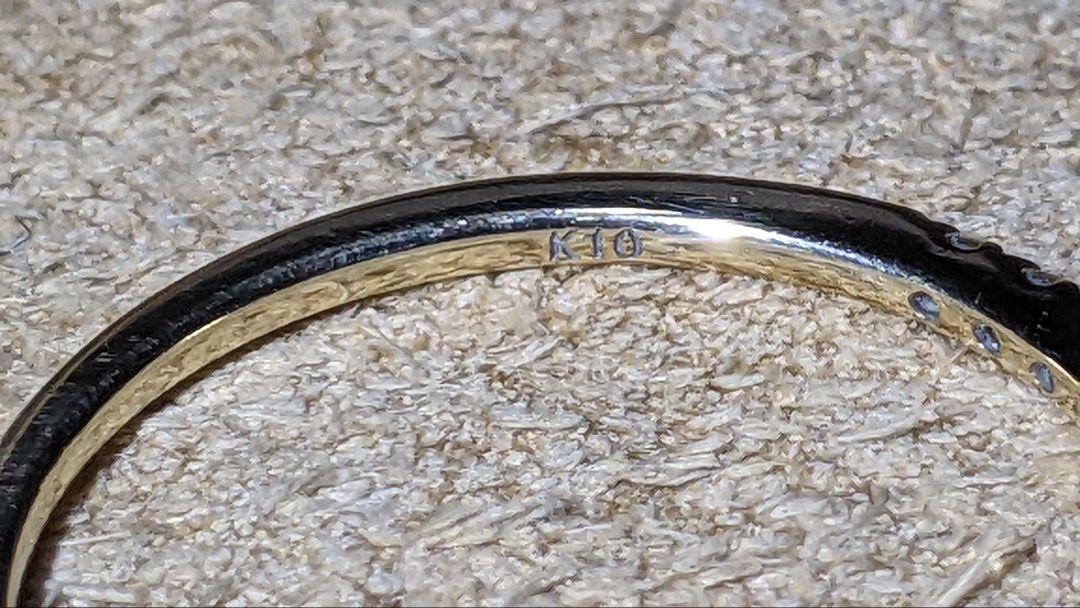 Vendome Aoyama K10YG ハ−フエタニティ ダイヤ リング