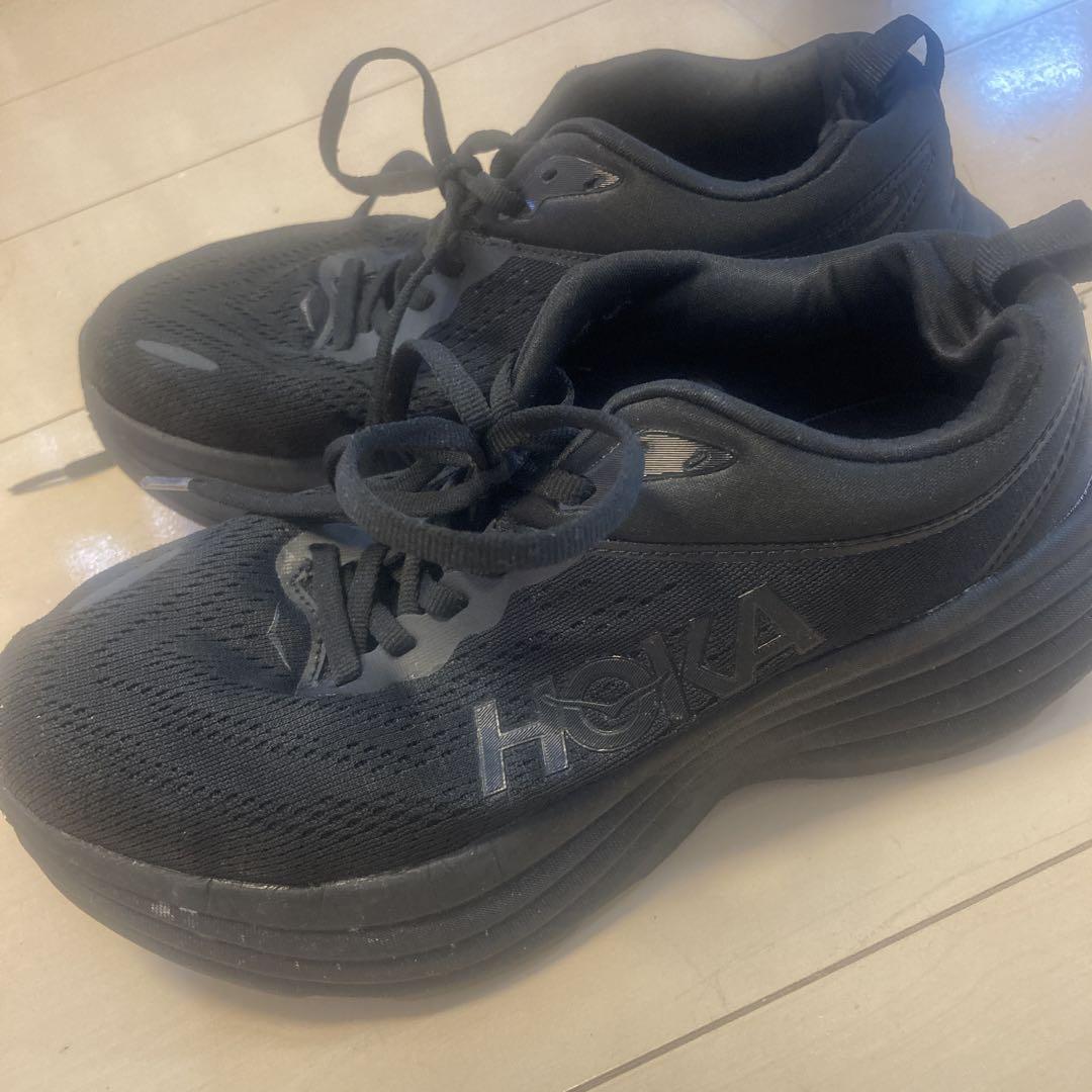 HOKA黒スニーカー24.5cm