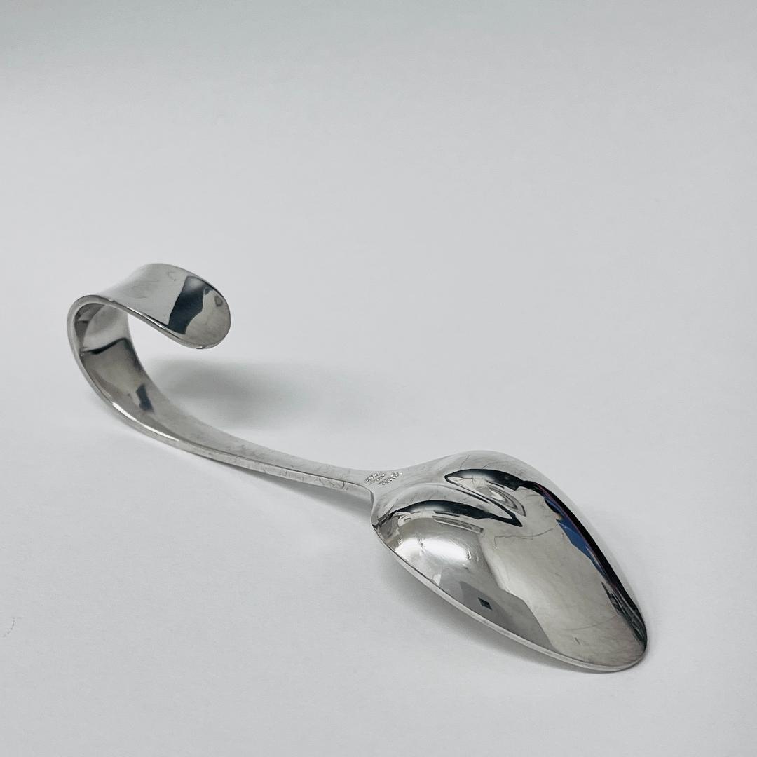 ジョージジェンセン　コンチネンタル　スプーン　　２ピース　シルバー９２５ ジョージ・ジェンセン「ソルトスプーン 長さ8.5cm