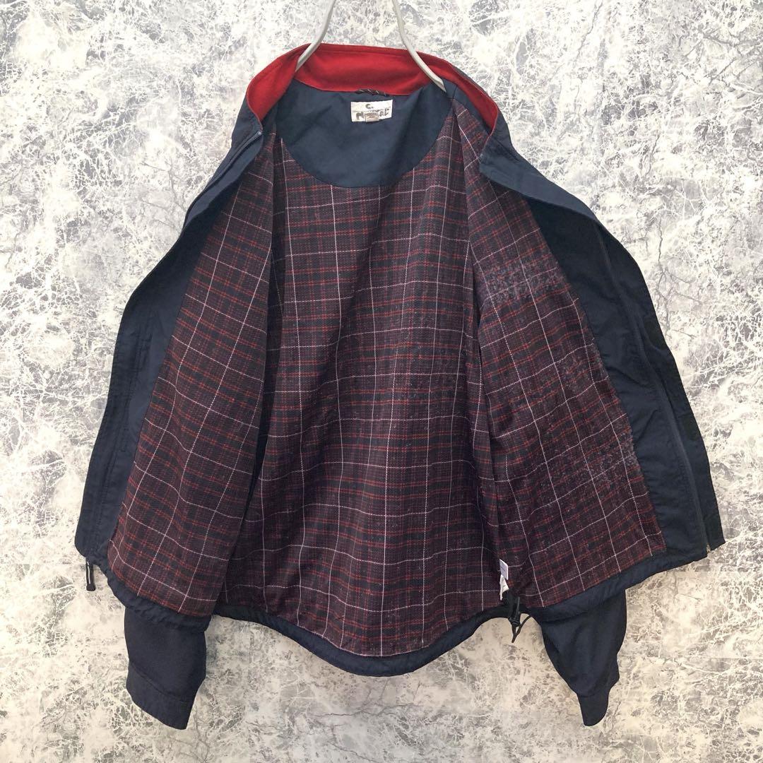 P23 US古着カッター&バックゴルフ大会刺繍ロゴバイカラートラックジャケット