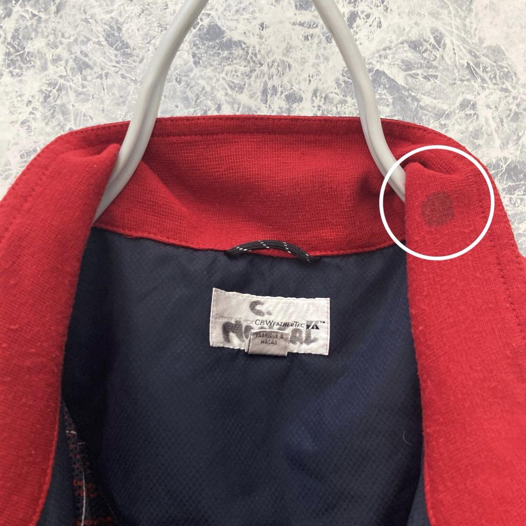P23 US古着カッター&バックゴルフ大会刺繍ロゴバイカラートラックジャケット