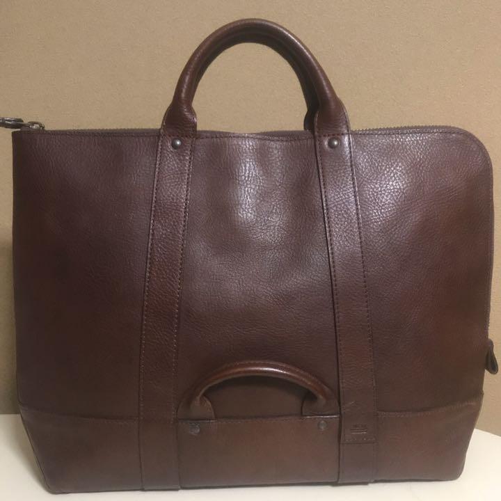 美品 本革 PORTER 牛革 手持ち トートバッグ ビジネスバッグ ブラウン