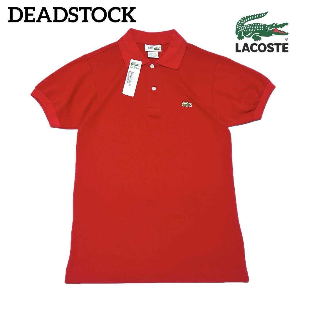 新品未使用 日本製 LACOSTE L1212 3 ポロシャツ 赤 ヴィンテージ LACOSTE ラコステ ポロシャツ L1212 レッド サイズ3 日本製