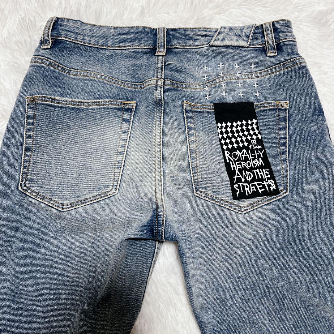 即売れ御免】スビ Ksubi スキニーデニム 刺繍 タグ HIPHOP 30