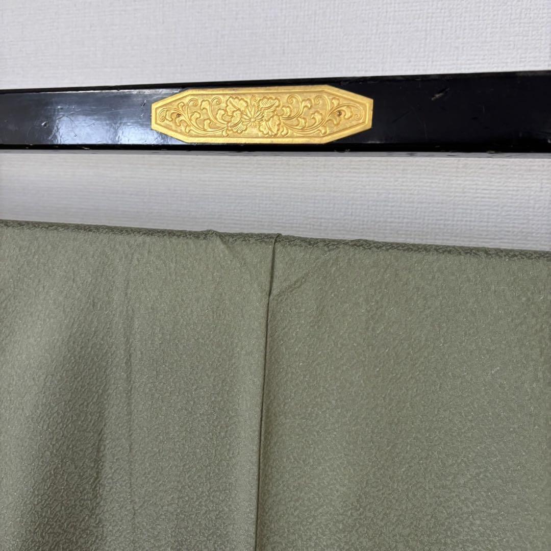 刺繍 裄66.5 色味の良い 紋無し 付下げ 訪問着 着物 正絹 T-
