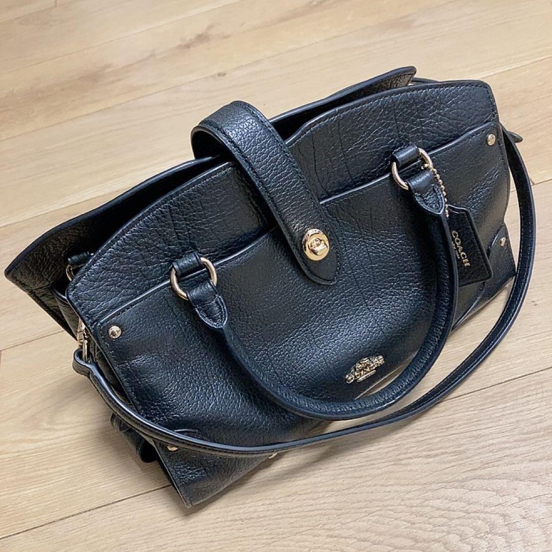 コーチ COACH 2Wayショルダーバッグ ハンドバッグ ペブルレザーバッグ
