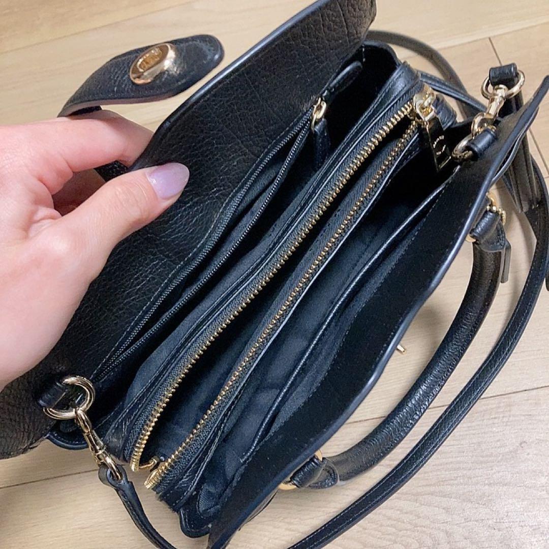 コーチ COACH 2Wayショルダーバッグ ハンドバッグ ペブルレザー