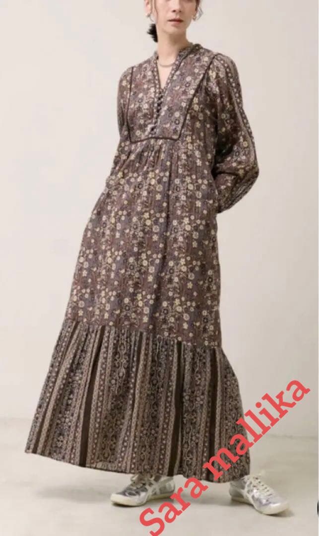新品未使用❣️Sara mallika コットンジャガード フラワー
