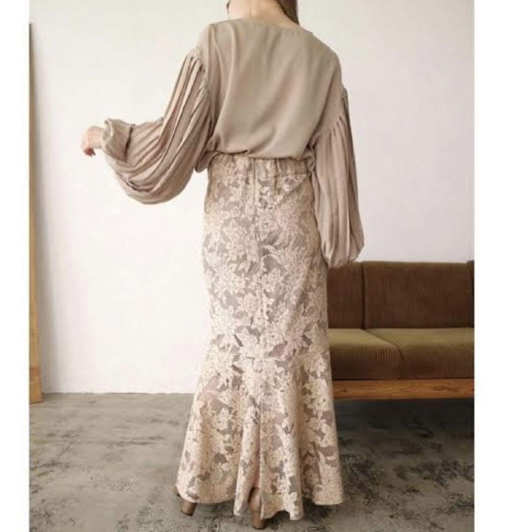 Acka. lace marmaid skirt ベージュ　サイズ0 正規品