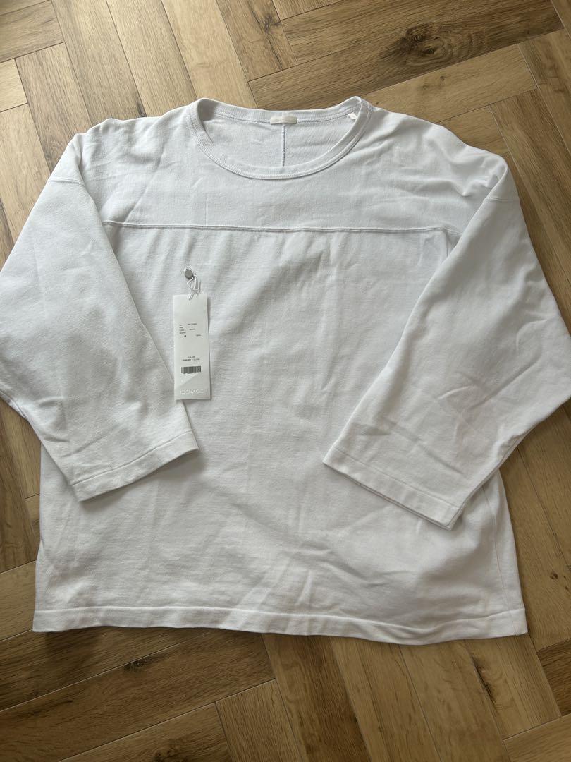 希少 22ss COMOLI コモリ フットボールT ホワイト サイズ2 希少 22ss COMOLI コモリ フットボールT ホワイト サイズ2