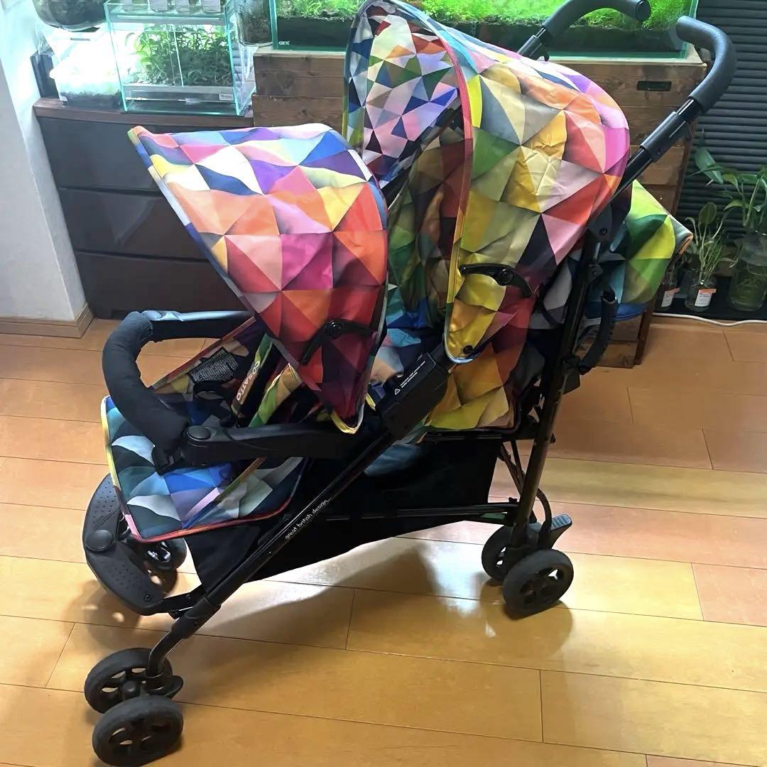 【美品】コサット シャッフル 2人乗りベビーカー 二人 COSATTO 縦型 コサット シャッフル 2人乗りベビーカー 二人 COSATTO 縦型