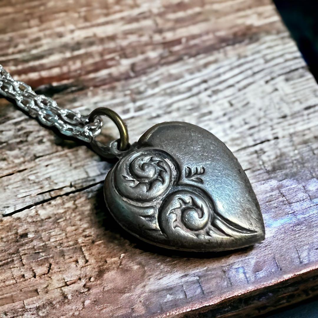 40s スイートハートジュエリー swirl 渦巻きシルバー ビンテージ ww2