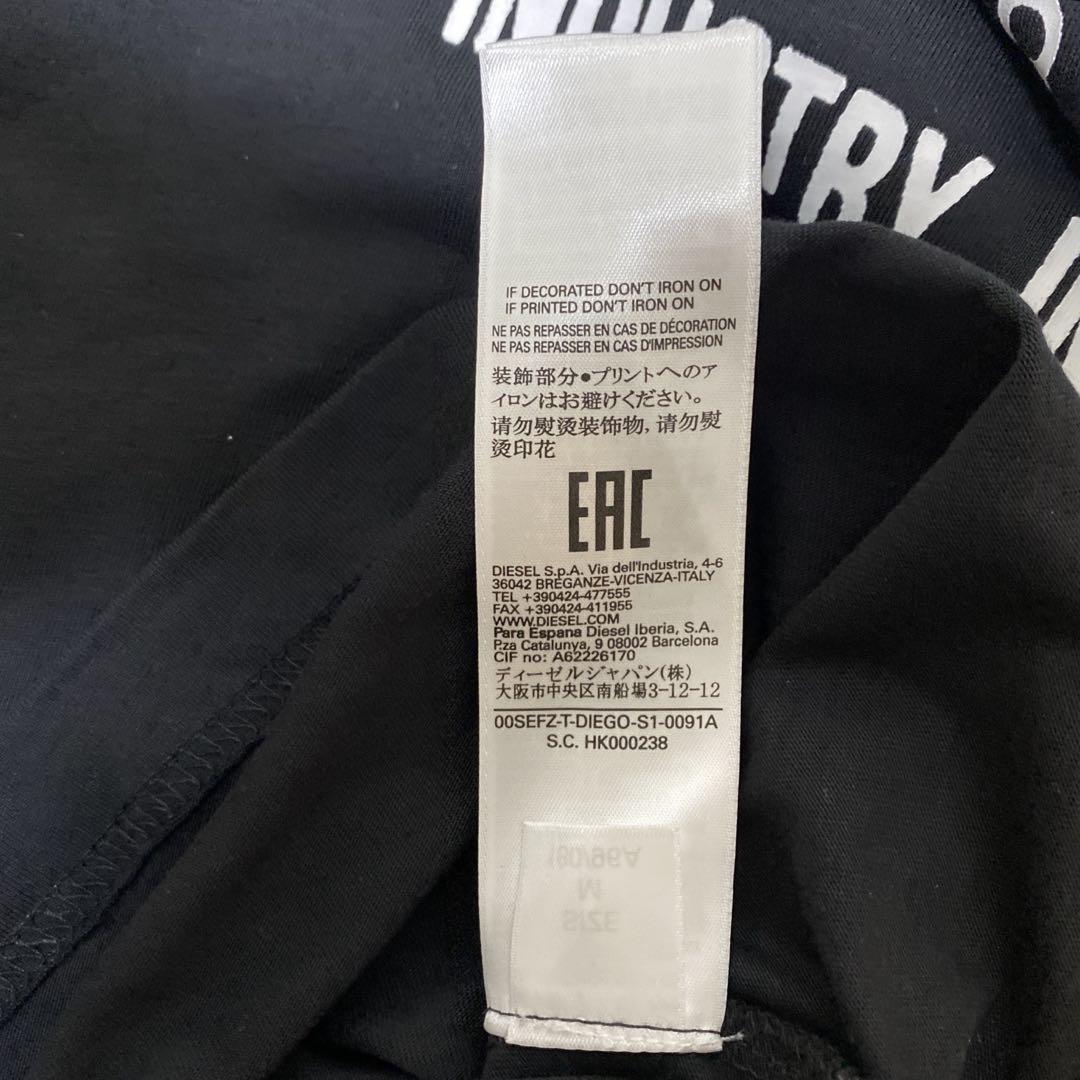 【DIESEL】 【未使用】　半袖Tシャツ　メンズ　M ブラック　プリント