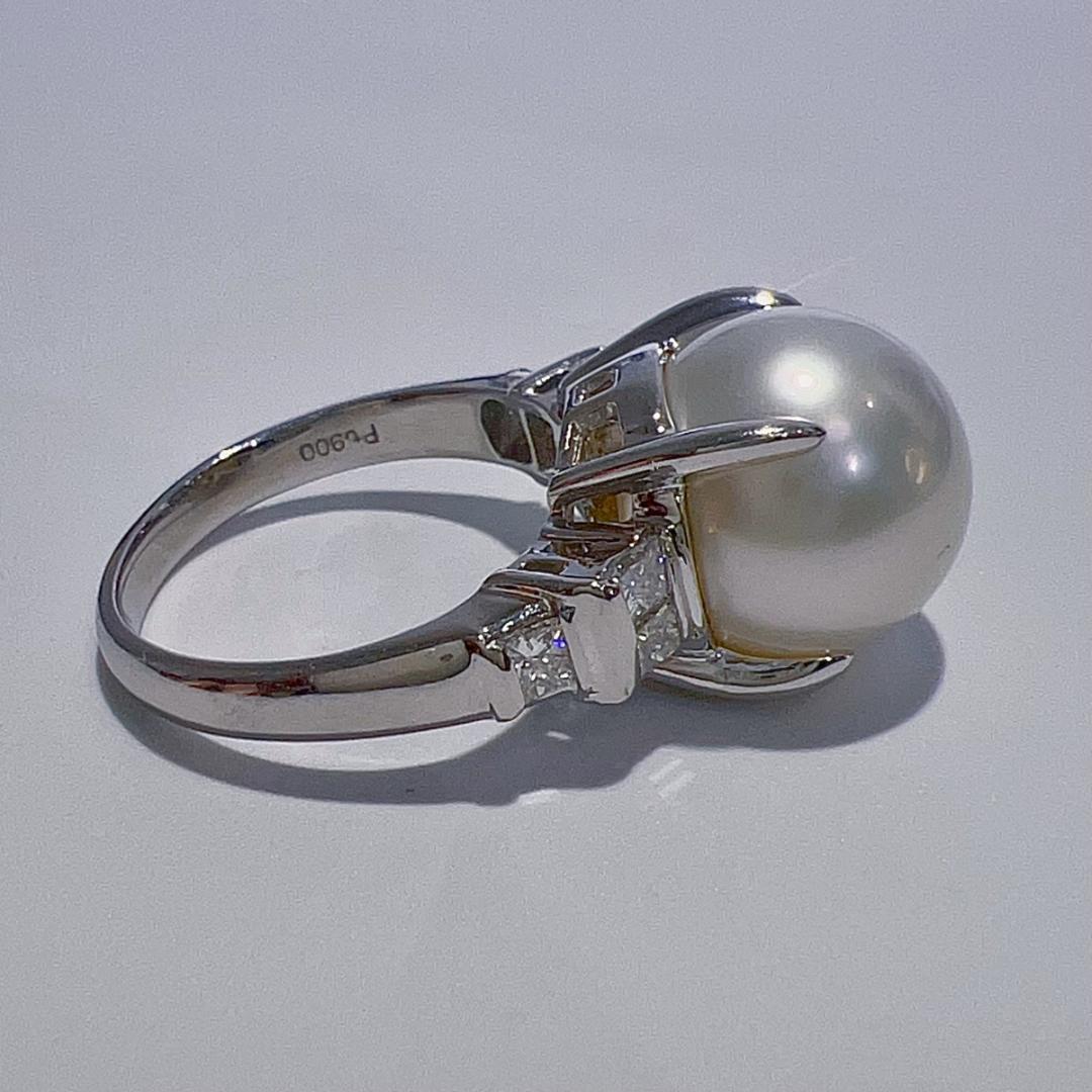 Pt900 白蝶 南洋 パール ダイヤリング 12mm D0.48ct 美品 - メルカリ