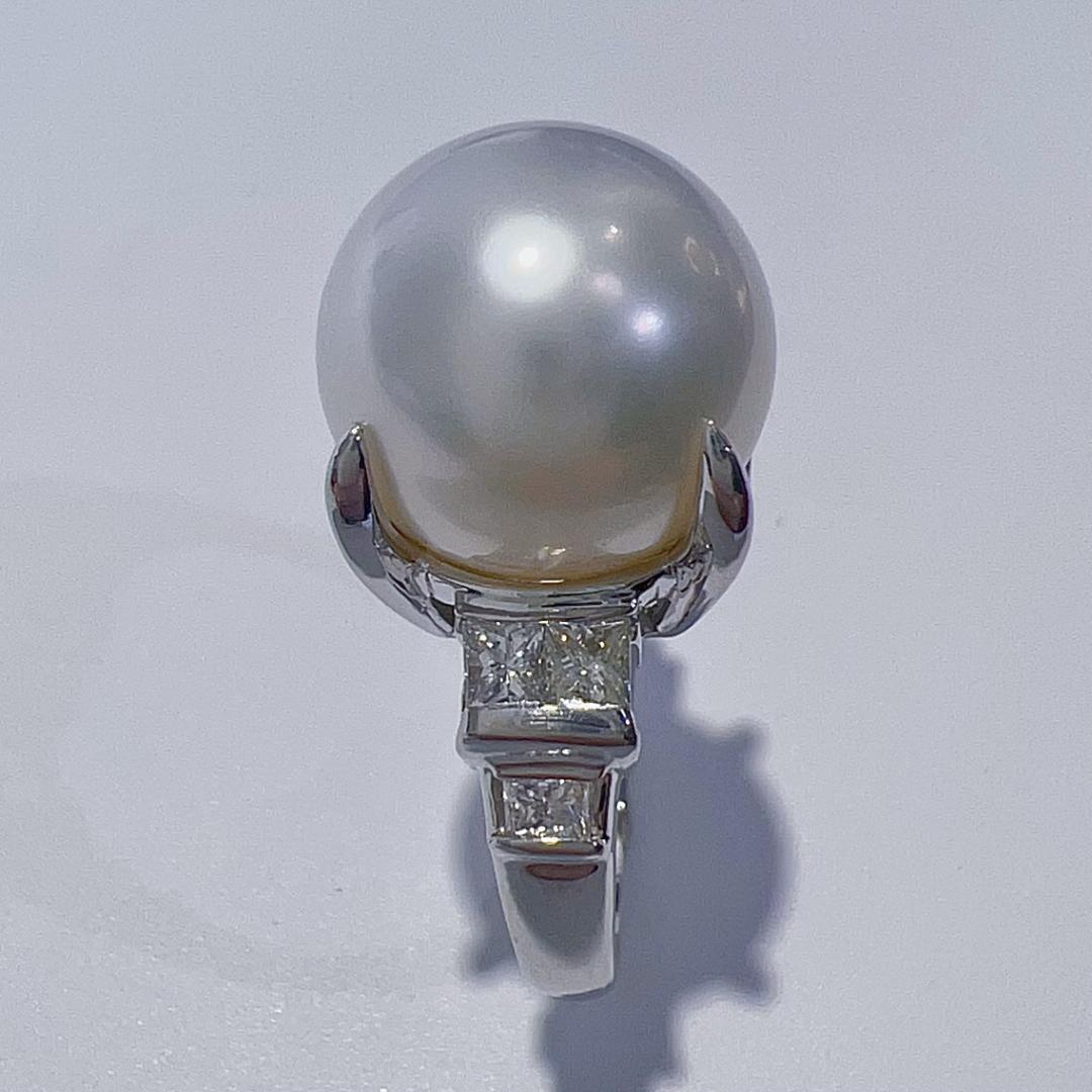 Pt900 白蝶 南洋 パール ダイヤリング 12mm D0.48ct 美品 - メルカリ