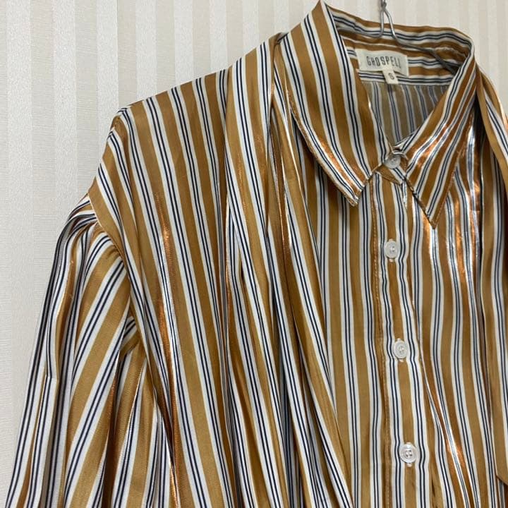 2022年5月新作下旬 GOSPELL ゴスペル 春ブラウス ストライプブラウス