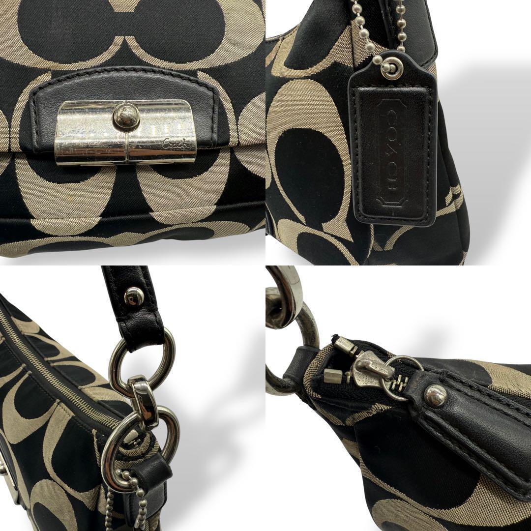 COACH コーチ ハンドバッグ シグネチャー フラップ 金具 肩掛け