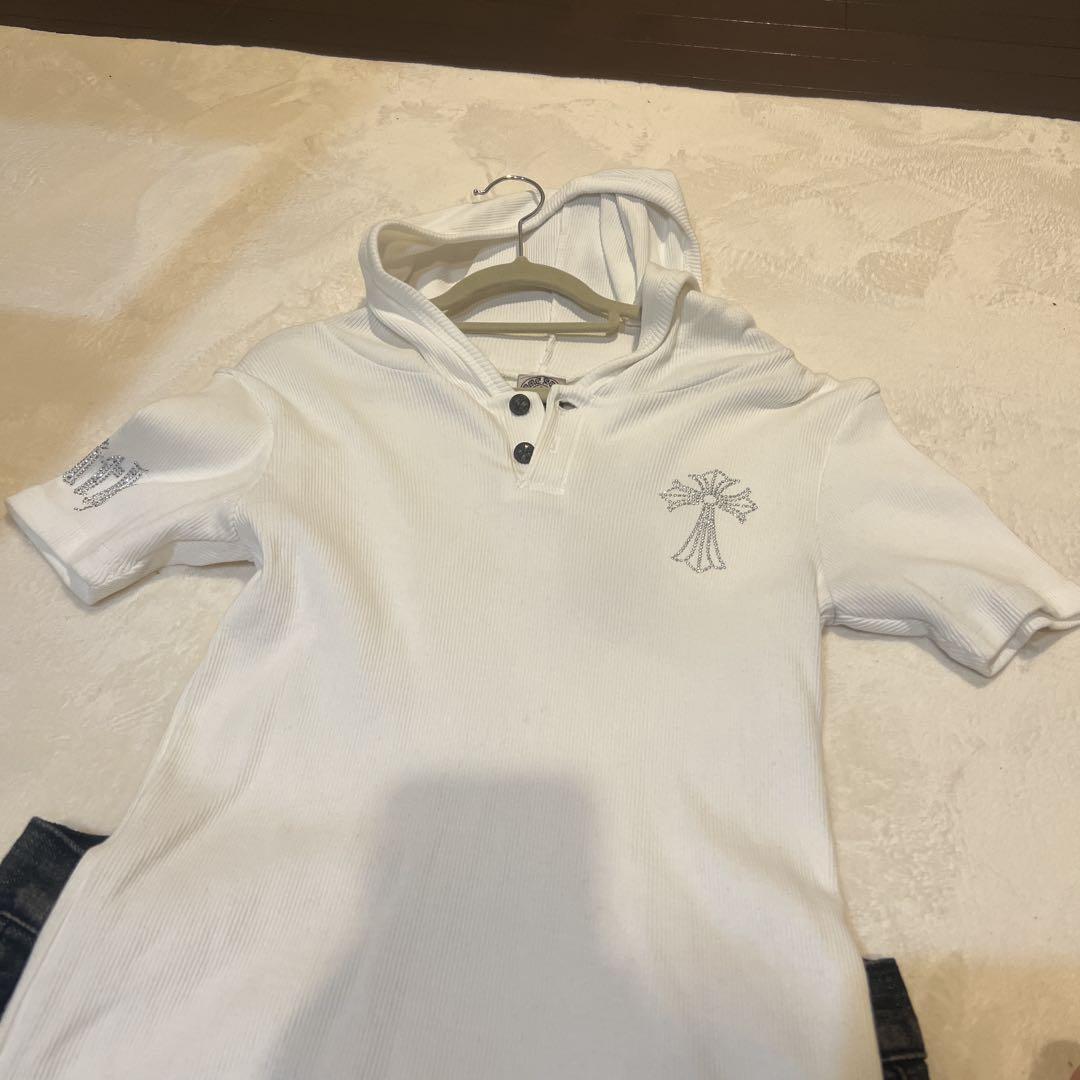 あ*き様 Chrome Hearts ブラック フードポロシャツ M ジーンズS shopbring_3024g250020