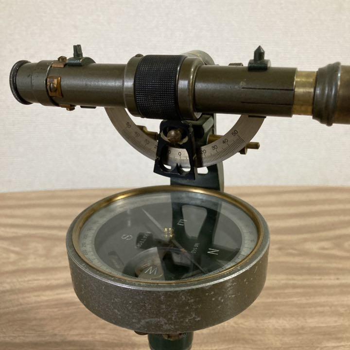 アンティーク K.HATTORI 測量機 トランシット 小さめ 昭和レトロ