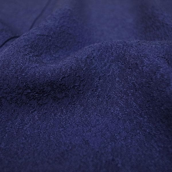 色無地 着物 作家物 地紋 紋入り 三つ柏 裄66.5 Ｌ 新古品 sn1609