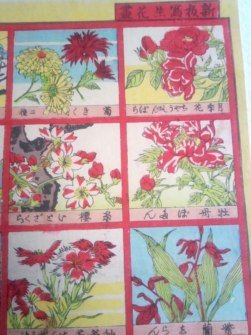 浮世絵、おもちゃ絵新板写生花畫