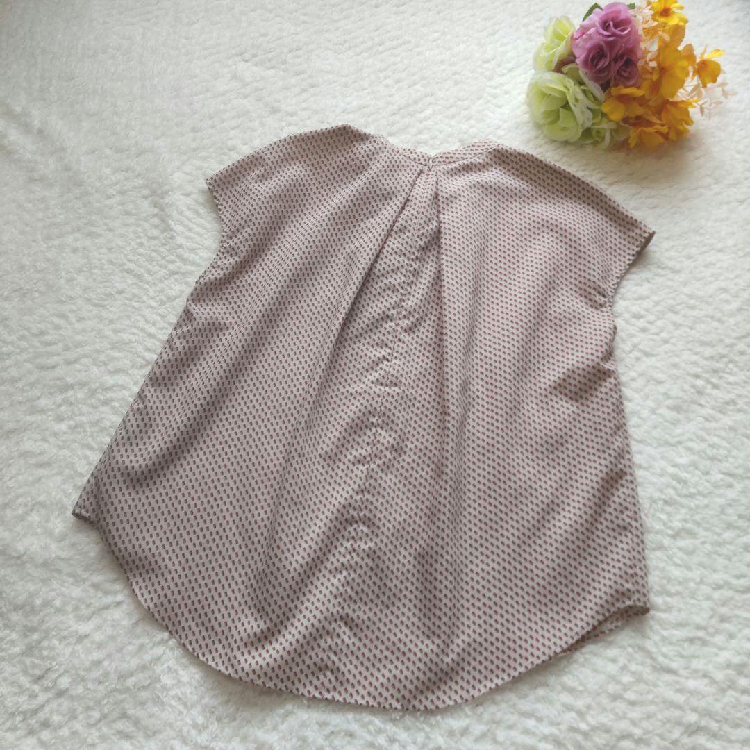 シップス SHIPS 小紋プリントブラウス ショートスリーブ シャツ ボウタイ SHIPS（シップス）の「小紋プリントショートスリーブブラウス