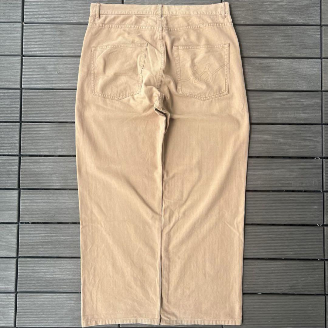 90s old stussy ヘリンボーン　チノパンツ　ワイドシルエット